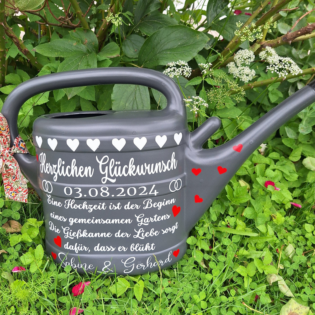 Gießkanne Hochzeit personalisiertes Hochzeitsgeschenk ,Geschenk Ehepaar, Eheleute Geschenkidee Geldgeschenk ,Kanne f. Kies,Brautpaargeschenk