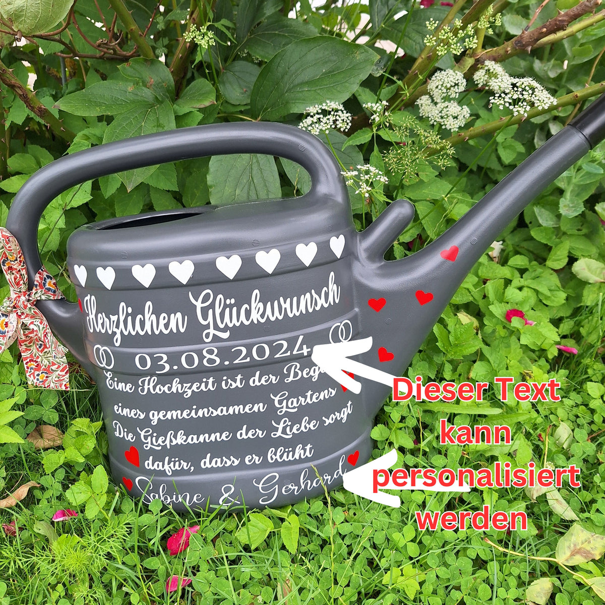 Gießkanne Hochzeit personalisiertes Hochzeitsgeschenk ,Geschenk Ehepaar, Eheleute Geschenkidee Geldgeschenk ,Kanne f. Kies,Brautpaargeschenk