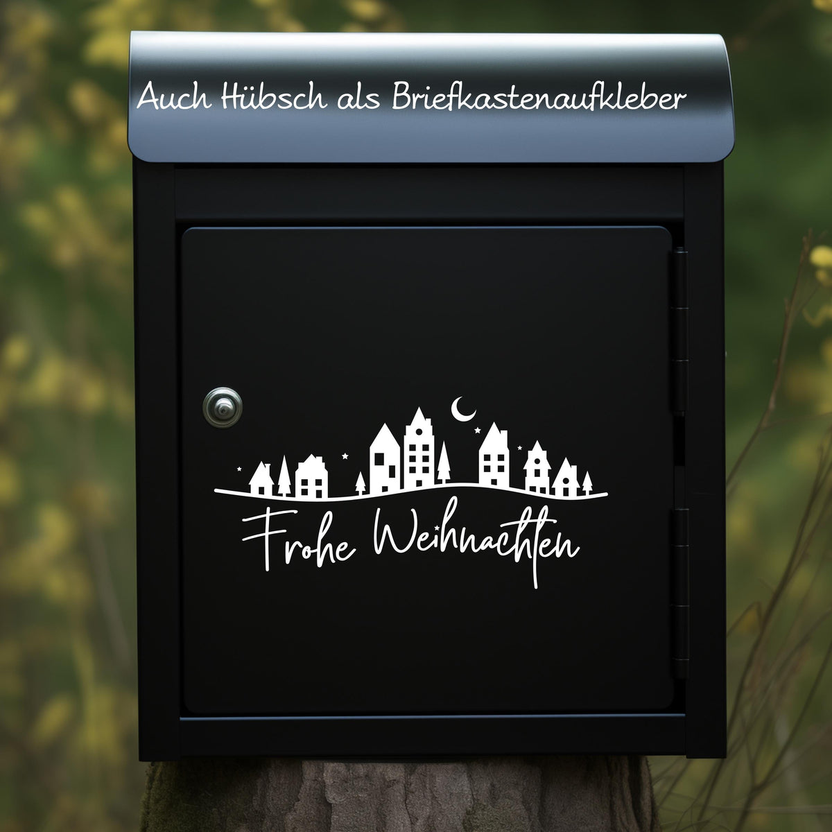 Weihnachtsfensterbild Häuser Stadt Frohe Weihnachten Fensterbild Weihnachtsdekoration Sticker  Dekofenster 2 Farben 2 Größen Aufkleber
