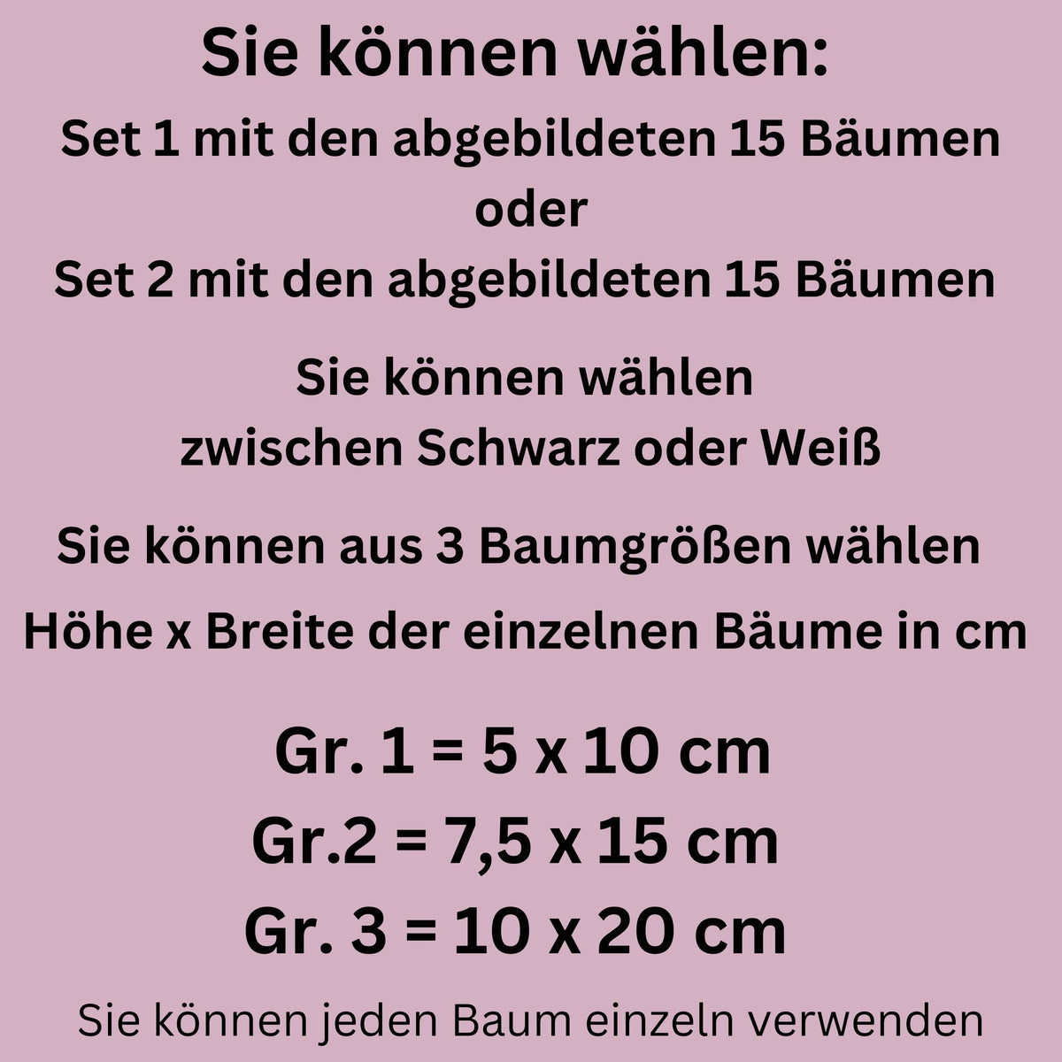 15 Bäume Weihnachten Fensteraufkleber Weihnachtsbäume Weihnachtsdeko Fensterbild Aufkleber Sticker Tannenbäume 2 Designs, 2 Farben ,3 Größen