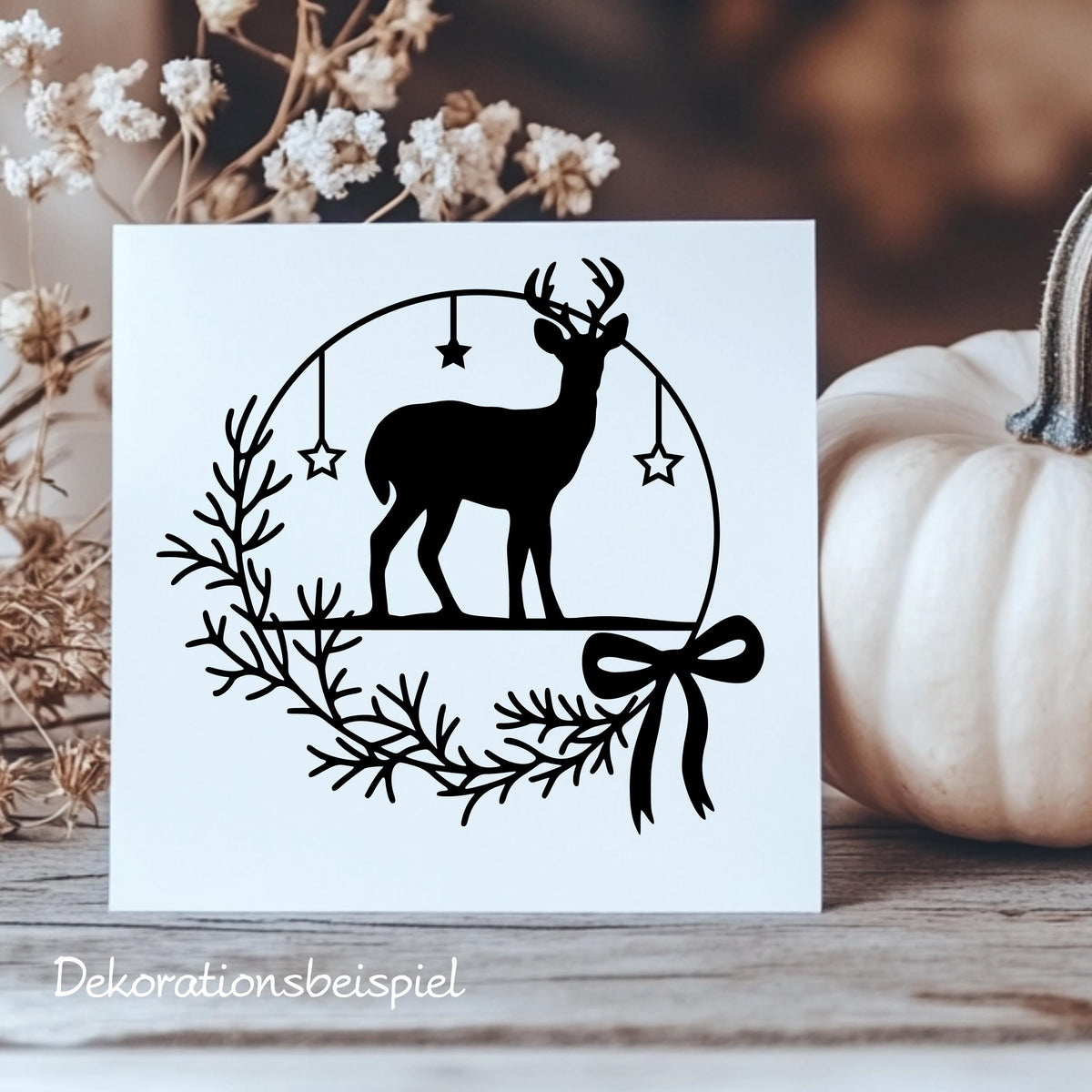 Weihnachtsfensterbild minimalistisch Weihnachten Fensterbild Weihnachtsdekoration Sticker Kranz für Dekofenster 2 Farben 3 Größen Aufkleber