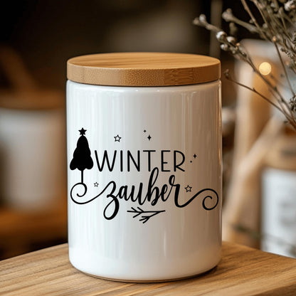 Fensteraufkleber Winterzauber Fensterbild Aufkleber Fenstersticker Jahreszeiten Weihnachten Advent Winter Deko 3 Größen plus XXL 2 Farben