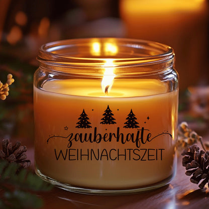 Fensteraufkleber zauberhafte Weihnachtszeit Fensterbild Aufkleber Fenstersticker Weihnachten Jahreszeiten Deko 3 Größen plus XXL in 2 Farben