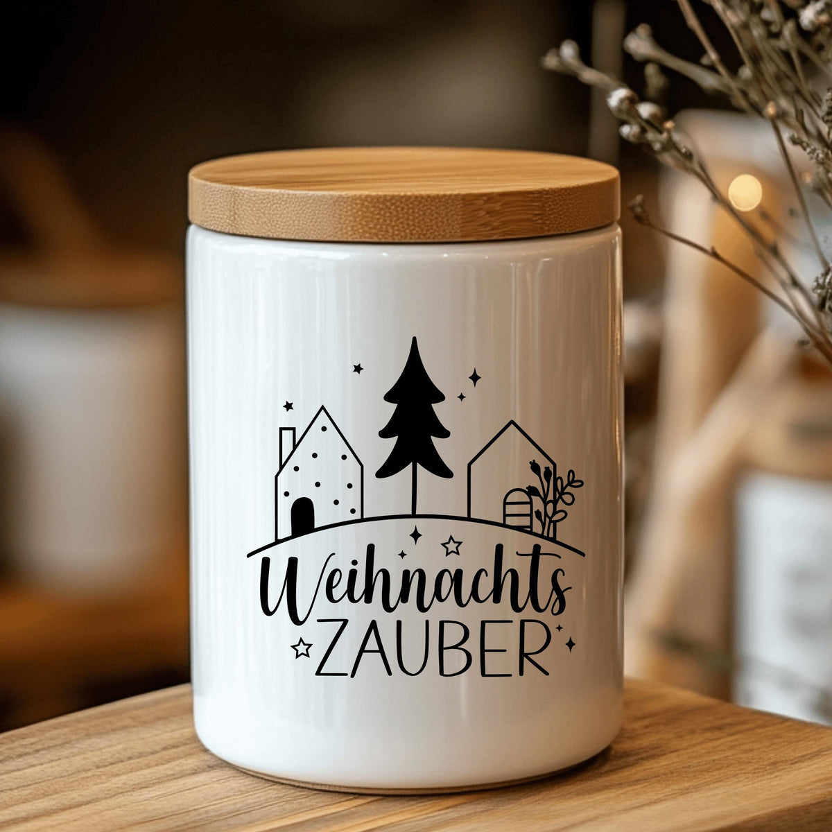 Weihnachtsfensterbild Häuser minimalistisch Weihnachten Fensterbild Weihnachtsdeko Sticker Weihnachtszauber in 2 Farben 3 Größen Aufkleber