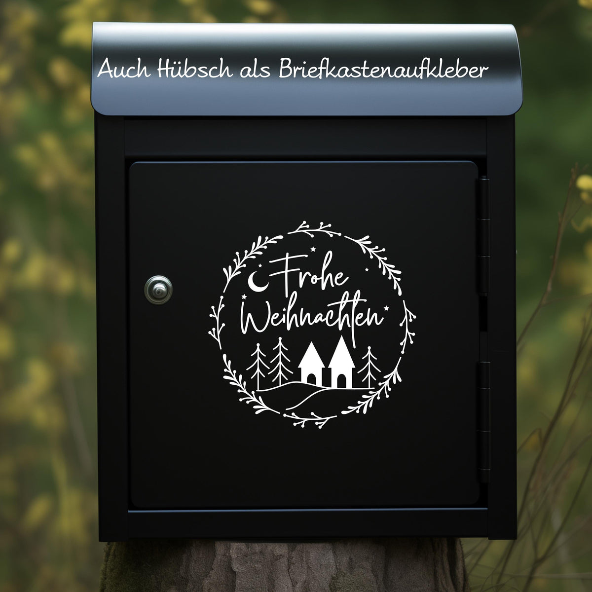 Fensterdeko Frohe Weihnachten Fensterbild Weihnachtsdekoration Sticker Kranz Advent Dekofenster 2 Farben 2 Größen minimalistisch Aufkleber