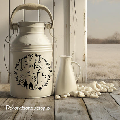 Weihnachtsfensterbild Frohes Fest Weihnachten Fensterbild Weihnachtsdekoration Sticker Kranz Advent Dekofenster 2 Farben 2 Größen Aufkleber