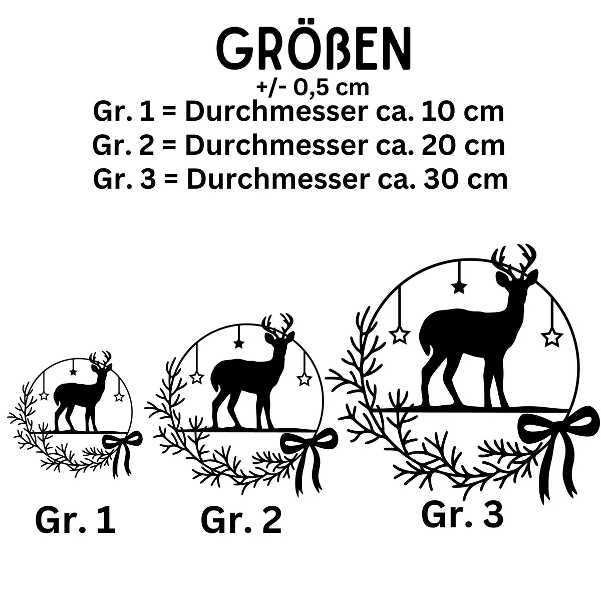 Weihnachtsfensterbild minimalistisch Weihnachten Fensterbild Weihnachtsdekoration Sticker Kranz für Dekofenster 2 Farben 3 Größen Aufkleber