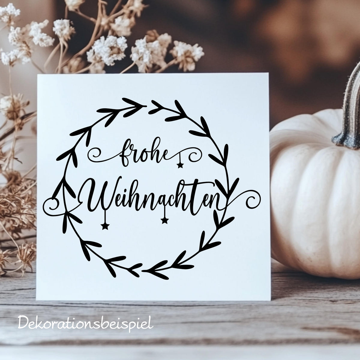 Fensteraufkleber Frohe Weihnachten Kranz Fensterbild Aufkleber Fenstersticker Weihnachtsfensterbild Kranz Stil Minimalistisch Skandinavisch