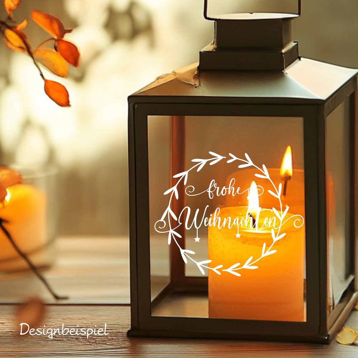Fensteraufkleber Frohe Weihnachten Kranz Fensterbild Aufkleber Fenstersticker Weihnachtsfensterbild Kranz Stil Minimalistisch Skandinavisch