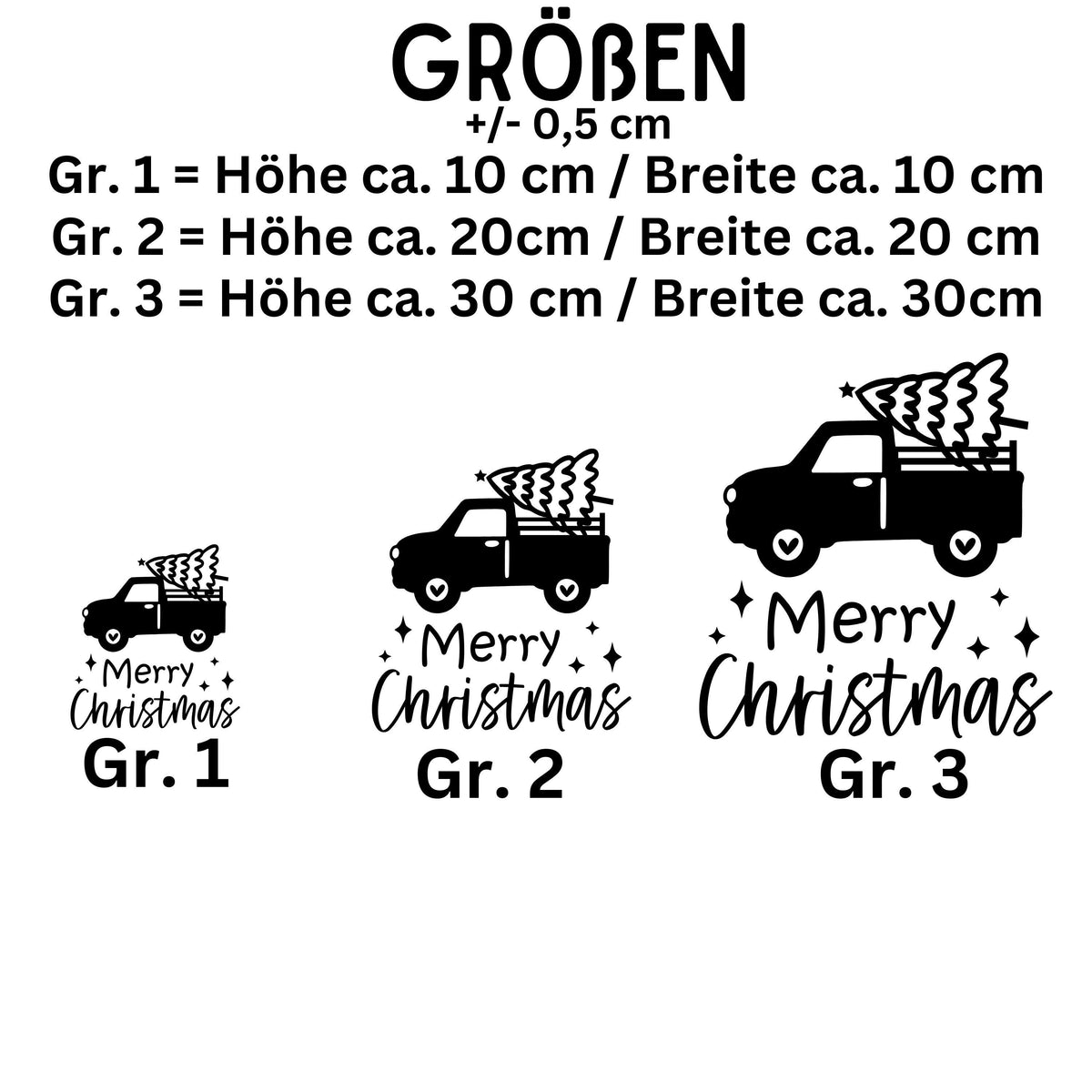 Fensteraufkleber merry christmas Truck mit Tannenbaum Weihnachten Fensterbild Aufkleber Fenstersticker Winterfensterbild Jahreszeiten Deko