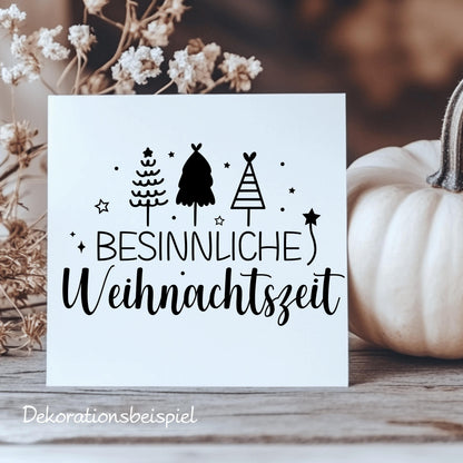 Fensteraufkleber besinnliche Weihnachtszeit Fensterbild Aufkleber Fenstersticker Weihnachten Jahreszeiten Deko 3 Größen plus XXL in 2 Farben