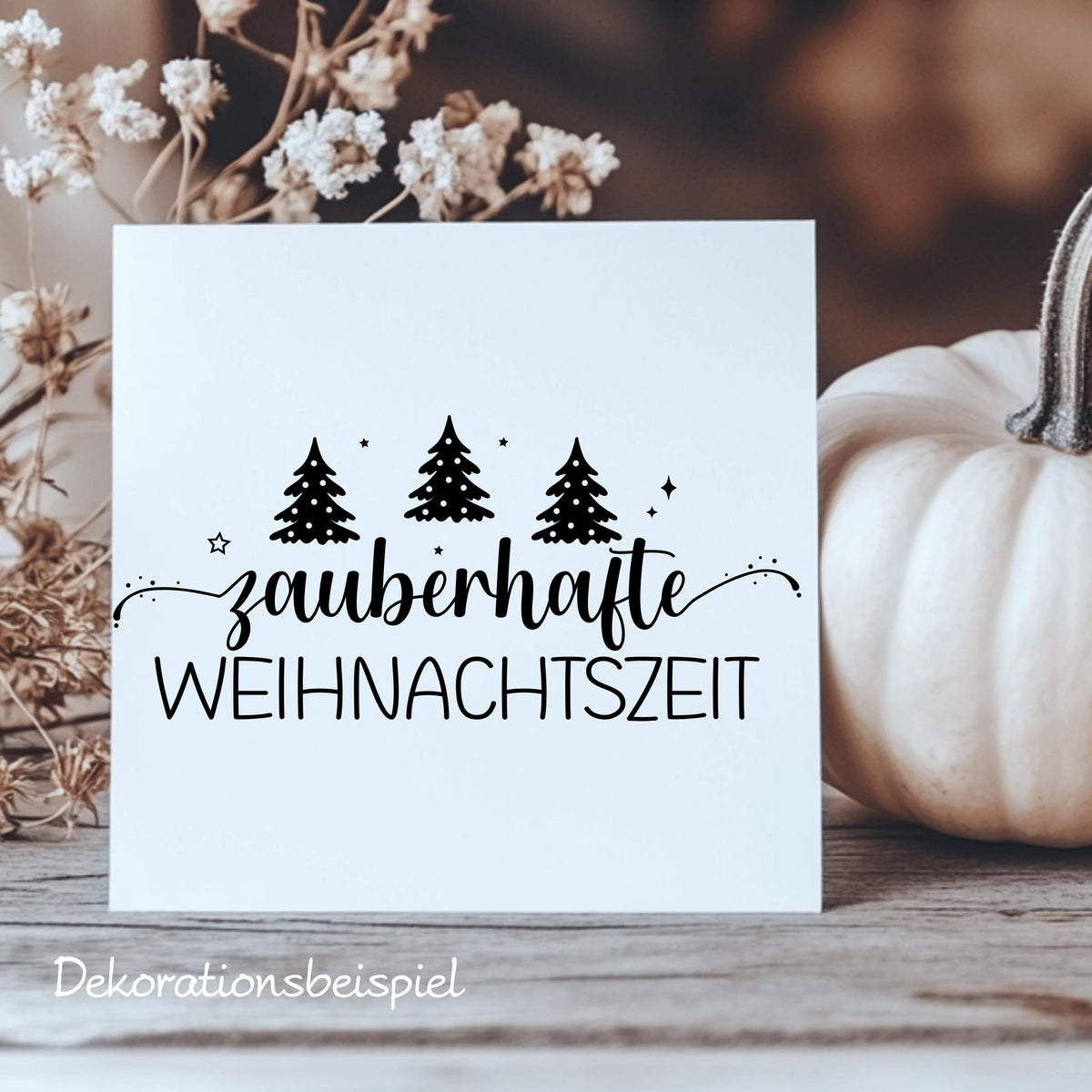 Fensteraufkleber zauberhafte Weihnachtszeit Fensterbild Aufkleber Fenstersticker Weihnachten Jahreszeiten Deko 3 Größen plus XXL in 2 Farben
