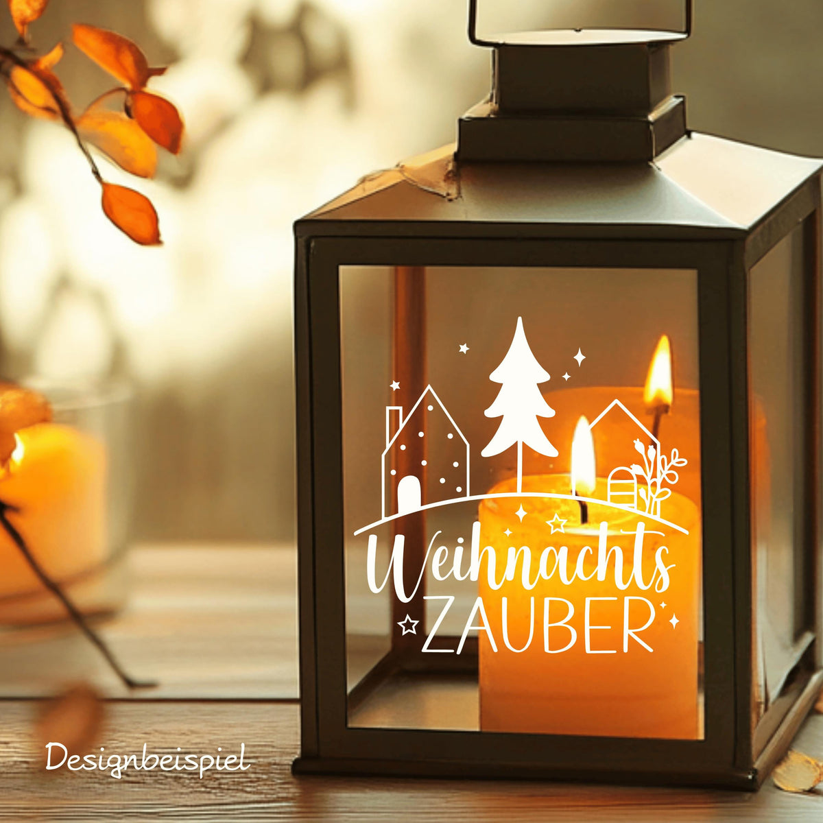 Weihnachtsfensterbild Häuser minimalistisch Weihnachten Fensterbild Weihnachtsdeko Sticker Weihnachtszauber in 2 Farben 3 Größen Aufkleber
