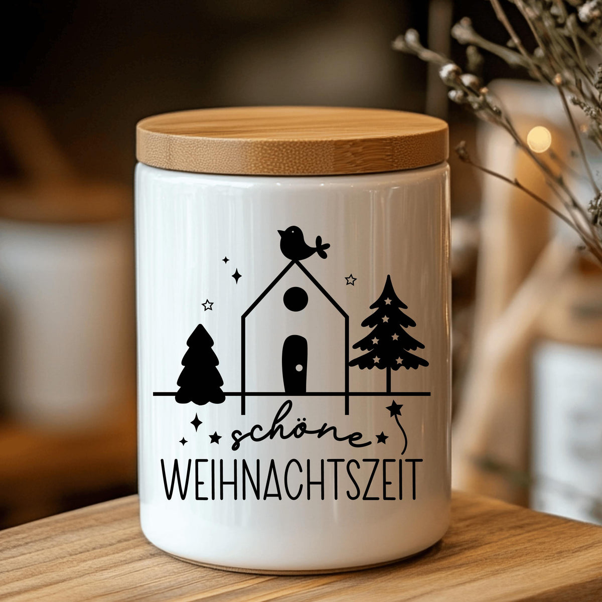 Fensteraufkleber schöne Weihnachtszeit Vogel Häuschen Weihnachten Fensterbild Aufkleber Fenstersticker Winter Deko in 2 Farben 3 Größen