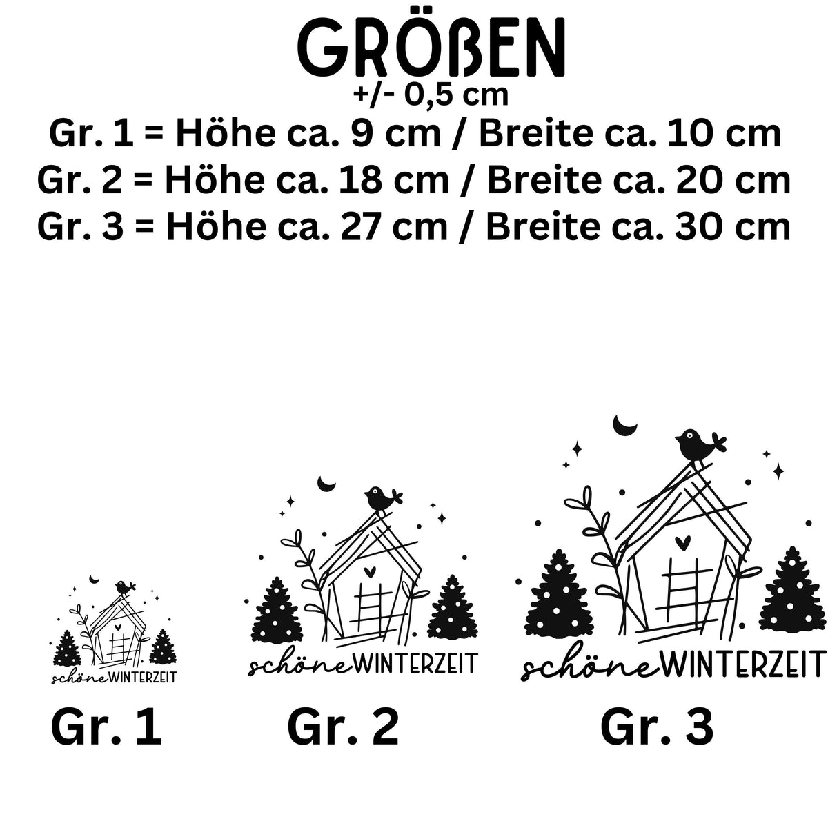 Fensteraufkleber schöne Winterzeit Häuschen Weihnachten Fensterbild Aufkleber Fenstersticker Winter Jahreszeiten Deko 2 Farben 3 Größen