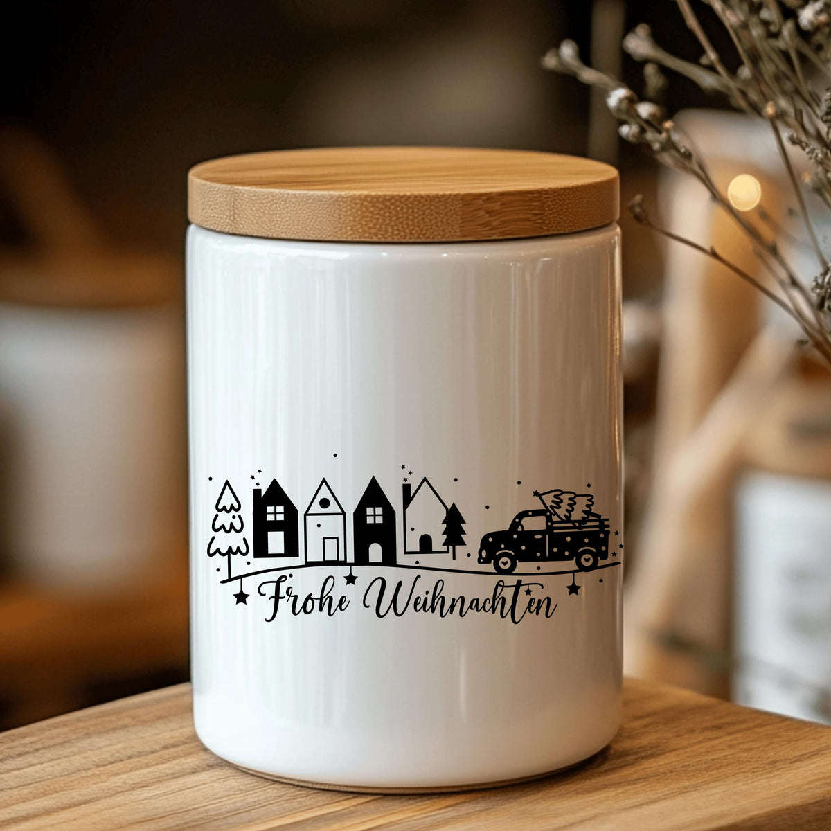 Fensteraufkleber Frohe Weihnachten Szene Weihnachten Fensterbild Diy Aufkleber Advent Fenstersticker  Dekoration 3 Größen plus XXL 2 Farben