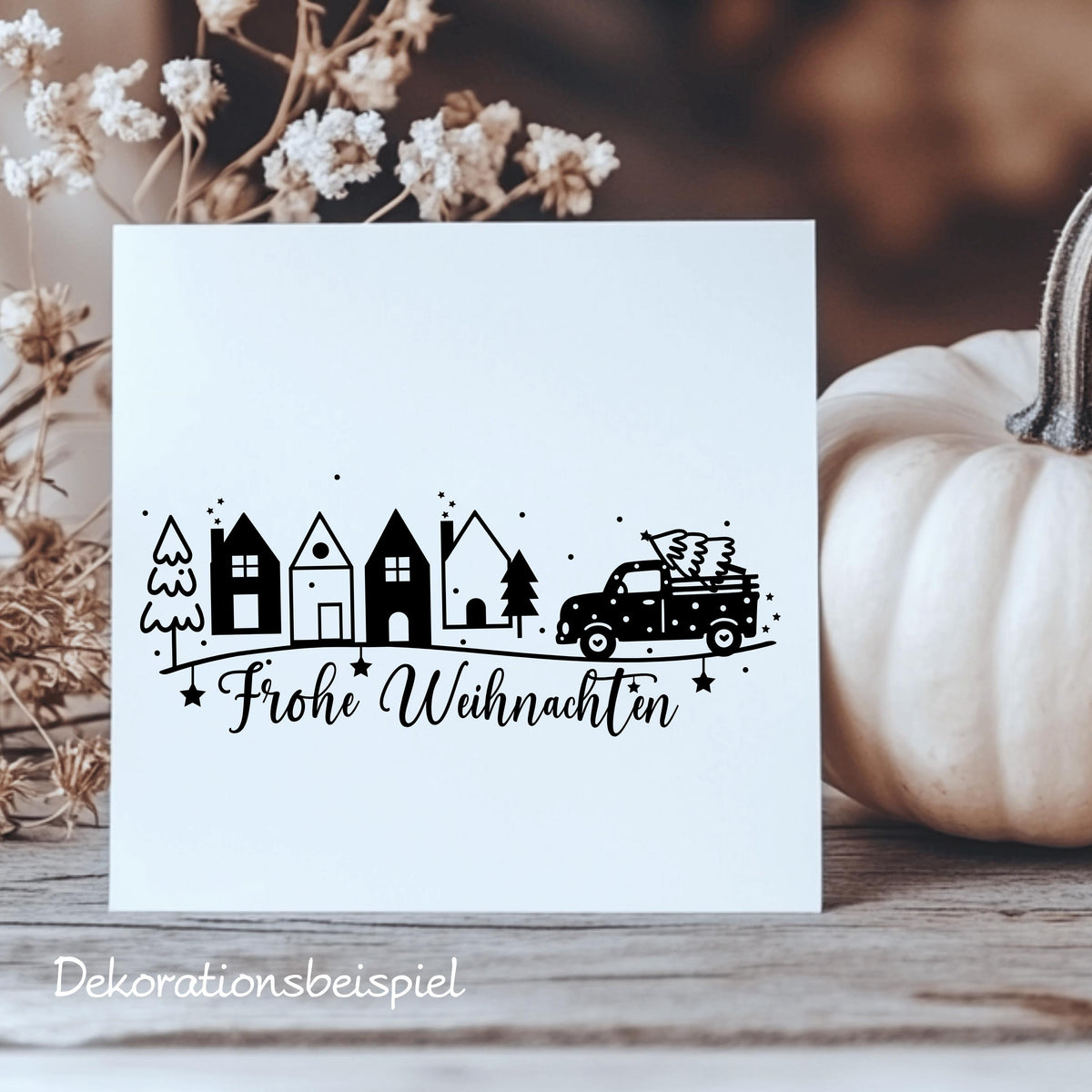 Fensteraufkleber Frohe Weihnachten Szene Weihnachten Fensterbild Diy Aufkleber Advent Fenstersticker  Dekoration 3 Größen plus XXL 2 Farben