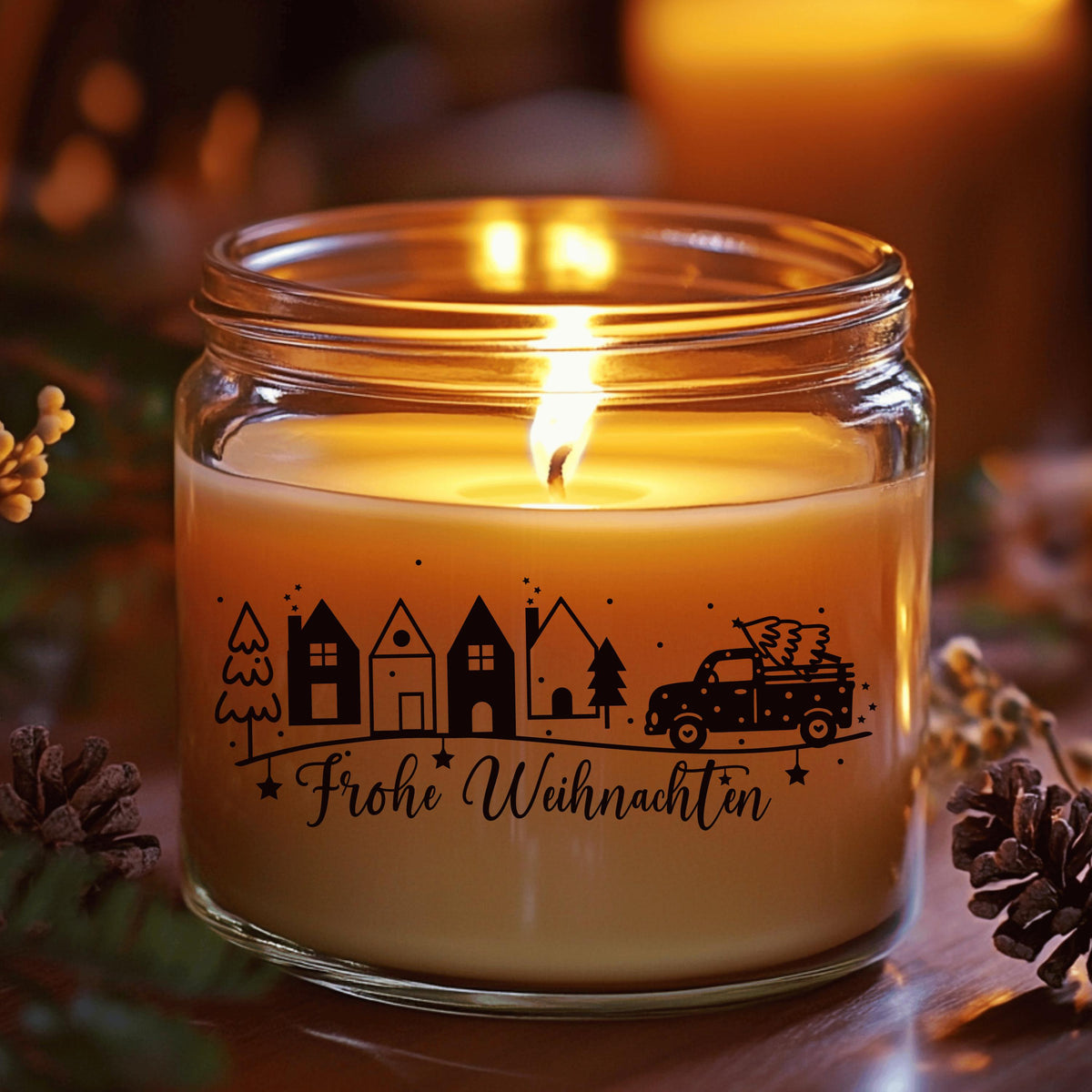 Fensteraufkleber Frohe Weihnachten Szene Weihnachten Fensterbild Diy Aufkleber Advent Fenstersticker  Dekoration 3 Größen plus XXL 2 Farben
