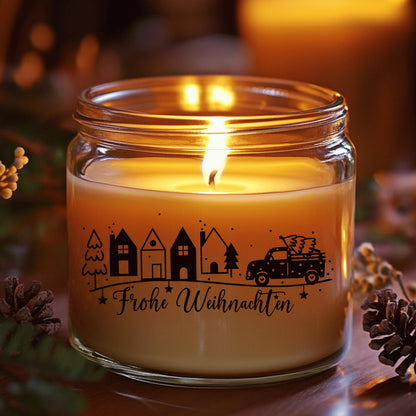 Fensteraufkleber Frohe Weihnachten Szene Weihnachten Fensterbild Diy Aufkleber Advent Fenstersticker  Dekoration 3 Größen plus XXL 2 Farben