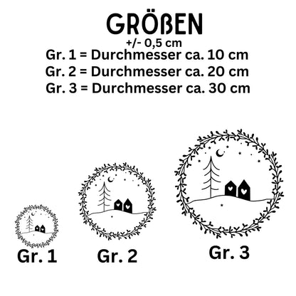 Fensteraufkleber Weihnachten Weihnachtsdeko Fensterbild Aufkleber Fenstersticker Weihnachtsfensterbild 3 Größen Minimalistisch Skandinavisch