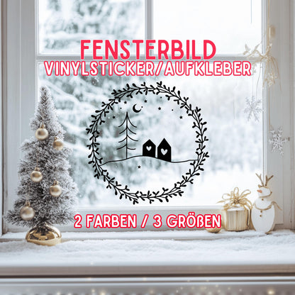 Fensteraufkleber Weihnachten Weihnachtsdeko Fensterbild Aufkleber Fenstersticker Weihnachtsfensterbild 3 Größen Minimalistisch Skandinavisch