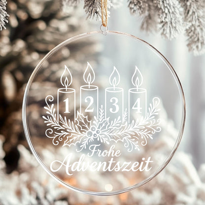 Fensterbild Sticker Frohe Adventszeit| Vinyl Aufkleber | Weihnachtsdeko Handmade , Deko für Advent und Weihnachten, Fensteraufkleber modern