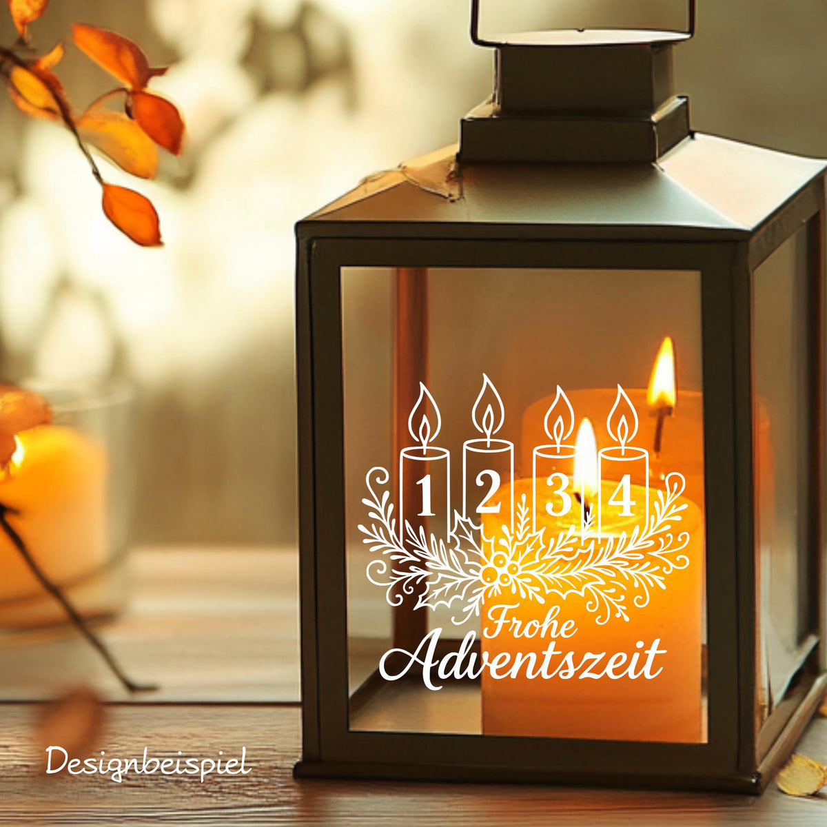 Fensterbild Sticker Frohe Adventszeit| Vinyl Aufkleber | Weihnachtsdeko Handmade , Deko für Advent und Weihnachten, Fensteraufkleber modern