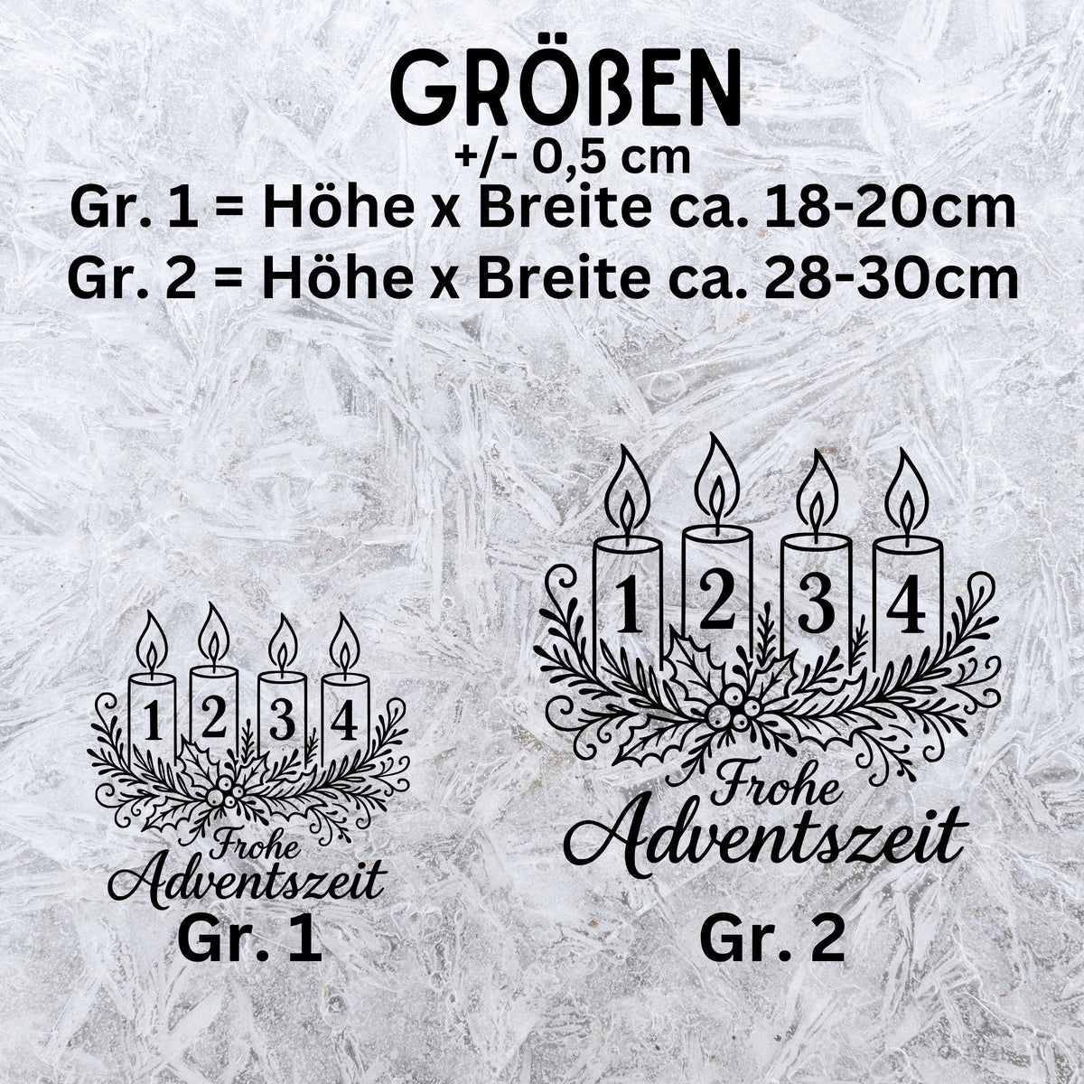 Fensterbild Sticker Frohe Adventszeit| Vinyl Aufkleber | Weihnachtsdeko Handmade , Deko für Advent und Weihnachten, Fensteraufkleber modern