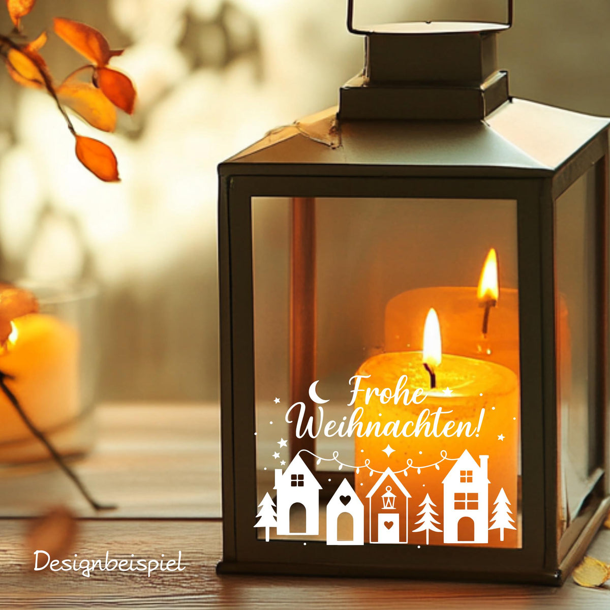 Fensterbild Sticker Frohe Weihnachszeit Szene | Vinyl Aufkleber | Weihnachtsdeko Handmade , Deko Advent und Weihnachten, Fensteraufkleber