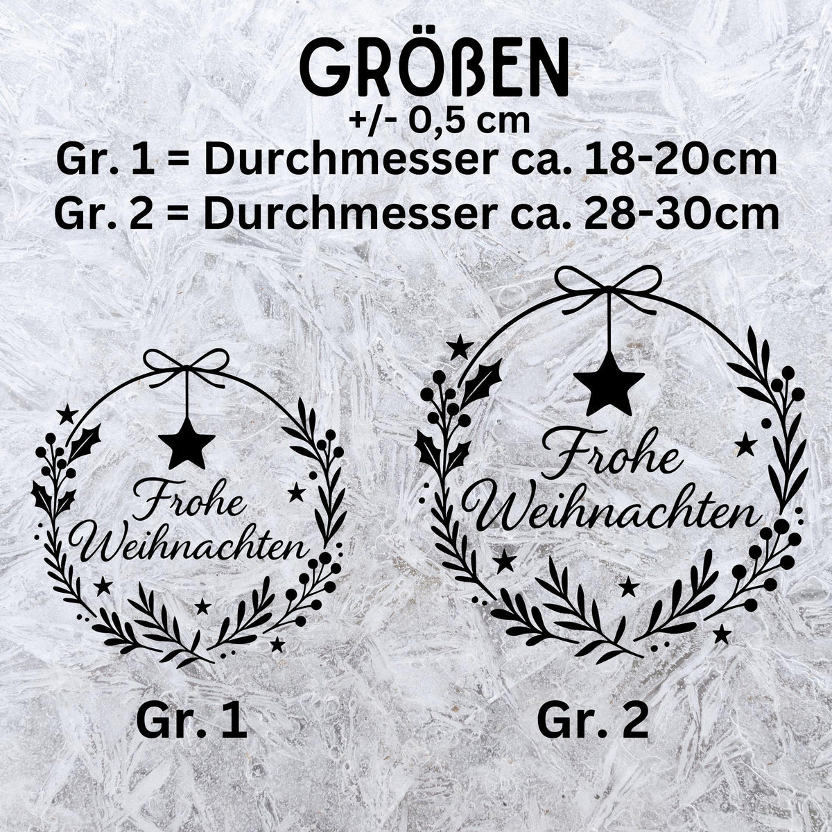 Fensterbild Sticker Frohe Weihnachten | Vinyl Aufkleber | Weihnachtsdeko Handmade ,Deko für Advent u. Weihnachten, Fensteraufkleber Exklusiv