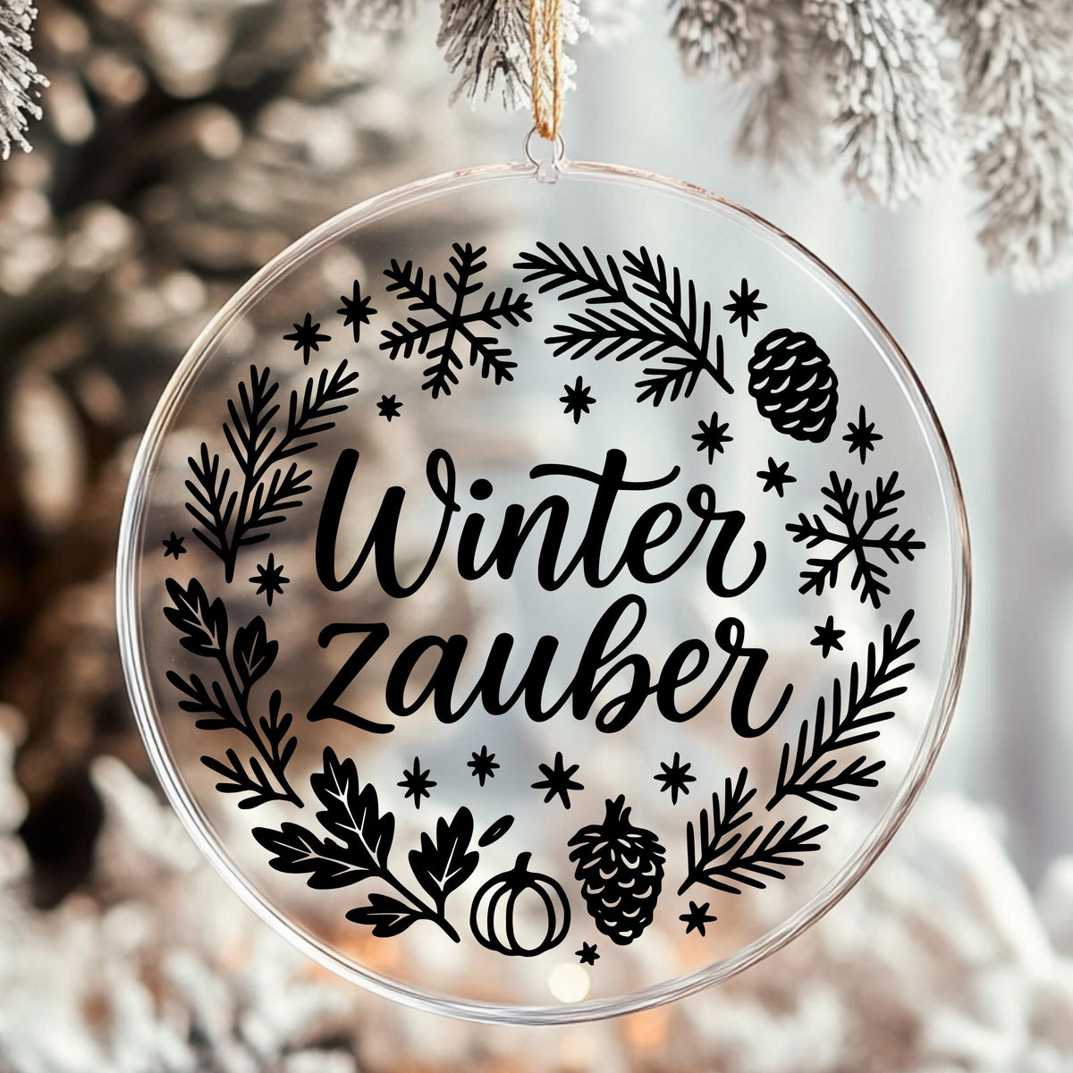 Fensterbild Sticker Winterzauber | Aufkleber| saisonale Deko für Winterzeit , Advent und Weihnachten, Fensteraufkleber , Exklusives Design