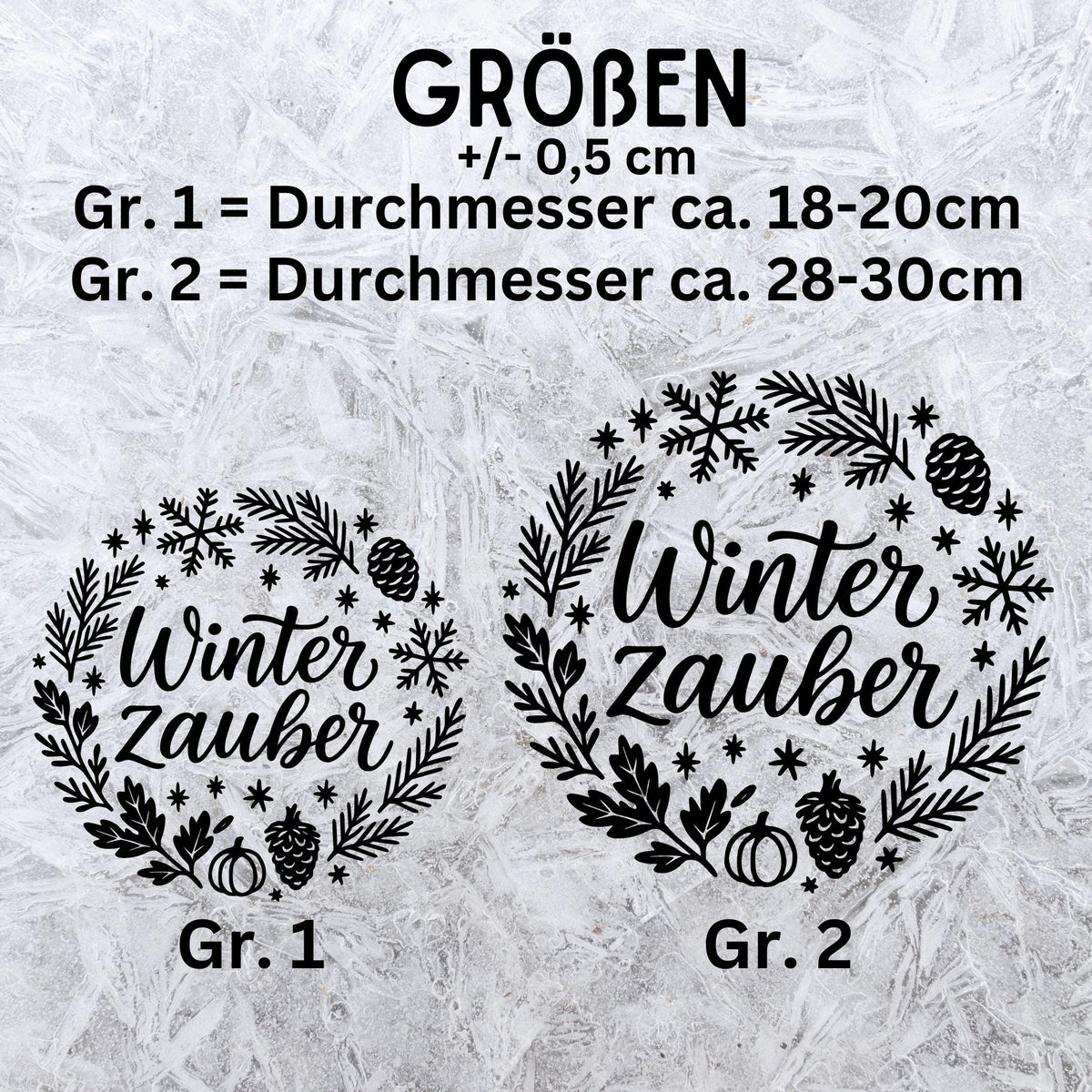 Fensterbild Sticker Winterzauber | Aufkleber| saisonale Deko für Winterzeit , Advent und Weihnachten, Fensteraufkleber , Exklusives Design