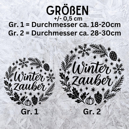 Fensterbild Sticker Winterzauber | Aufkleber| saisonale Deko für Winterzeit , Advent und Weihnachten, Fensteraufkleber , Exklusives Design