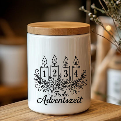 Fensterbild Sticker Frohe Adventszeit| Vinyl Aufkleber | Weihnachtsdeko Handmade , Deko für Advent und Weihnachten, Fensteraufkleber modern