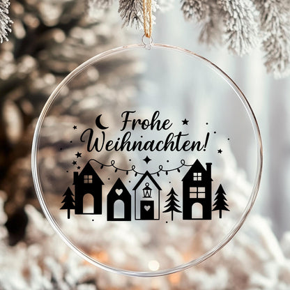 Fensterbild Sticker Frohe Weihnachszeit Szene | Vinyl Aufkleber | Weihnachtsdeko Handmade , Deko Advent und Weihnachten, Fensteraufkleber