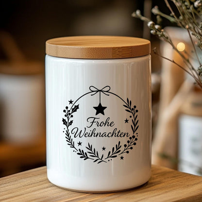 Fensterbild Sticker Frohe Weihnachten | Vinyl Aufkleber | Weihnachtsdeko Handmade ,Deko für Advent u. Weihnachten, Fensteraufkleber Exklusiv
