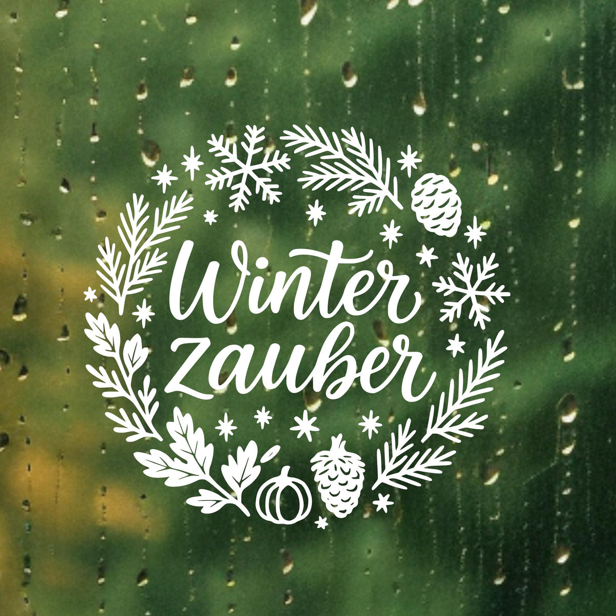 Fensterbild Sticker Winterzauber | Aufkleber| saisonale Deko für Winterzeit , Advent und Weihnachten, Fensteraufkleber , Exklusives Design