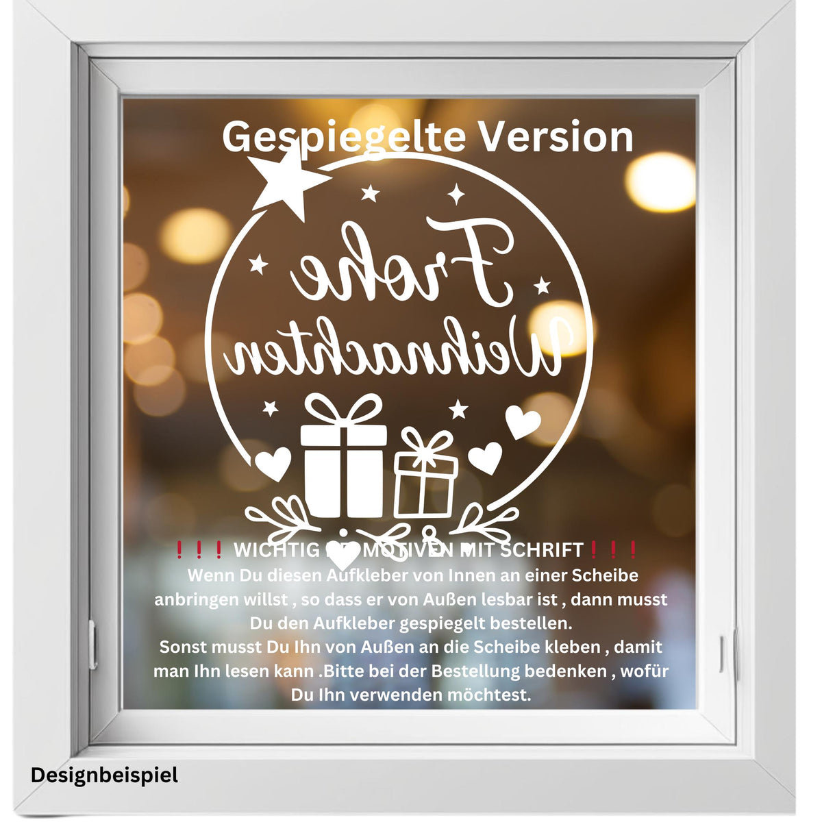 Weihnachtsfensterbild Weihnachtskranz Sticker  | Vinyl Aufkleber | Weihnachtsdeko , DIY Deko Advent und Weihnachten, Fensteraufkleber Vinyl