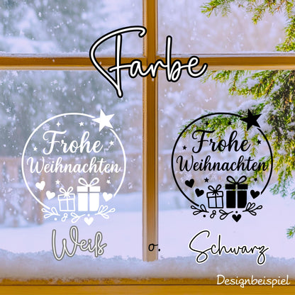 Weihnachtsfensterbild Weihnachtskranz Sticker  | Vinyl Aufkleber | Weihnachtsdeko , DIY Deko Advent und Weihnachten, Fensteraufkleber Vinyl