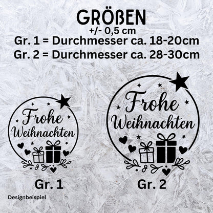 Weihnachtsfensterbild Weihnachtskranz Sticker  | Vinyl Aufkleber | Weihnachtsdeko , DIY Deko Advent und Weihnachten, Fensteraufkleber Vinyl