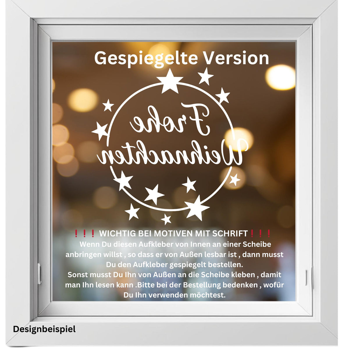 Weihnachtsfensterbild Weihnachtskranz Sterne  Vinyl Aufkleber | Weihnachtsdeko , DIY Deko Advent und Weihnachten, Fensteraufkleber Vinyl