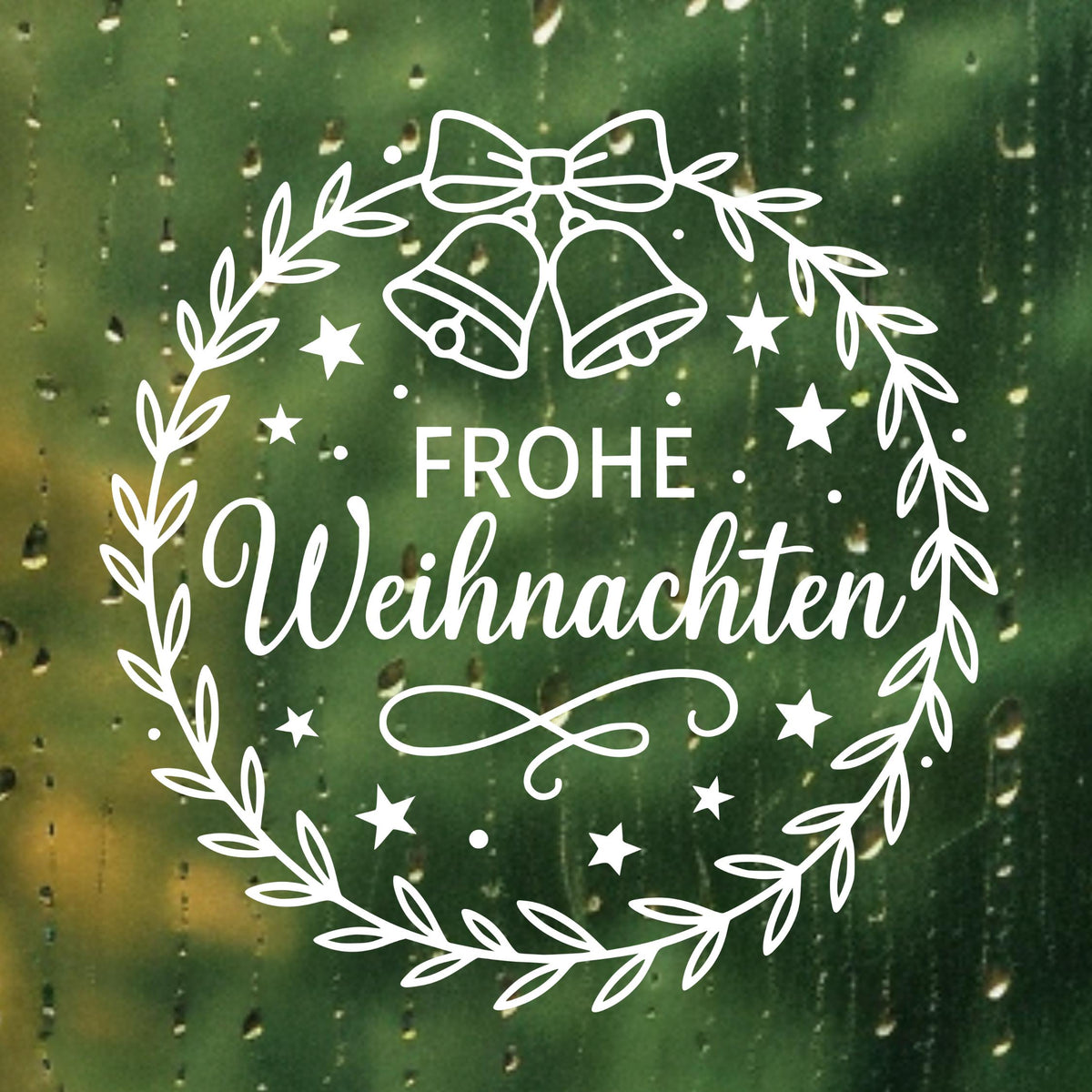 Weihnachtsfensterbild Frohe Weihnachten Glocken Aufkleber | Weihnachtsdeko ,Deko Advent und Weihnachtskranz , Fensteraufkleber Vinyl Sticker