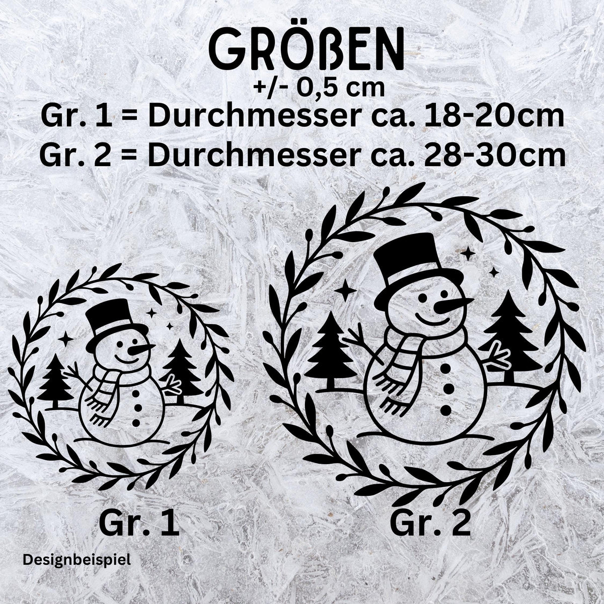 Fensteraufkleber Skandi Weihnachten , Schneemann Weihnachtskranz ,Fensterbild ,DIY Aufkleber, Weihnachtsfensterbild Stil Minimalistisch Deko