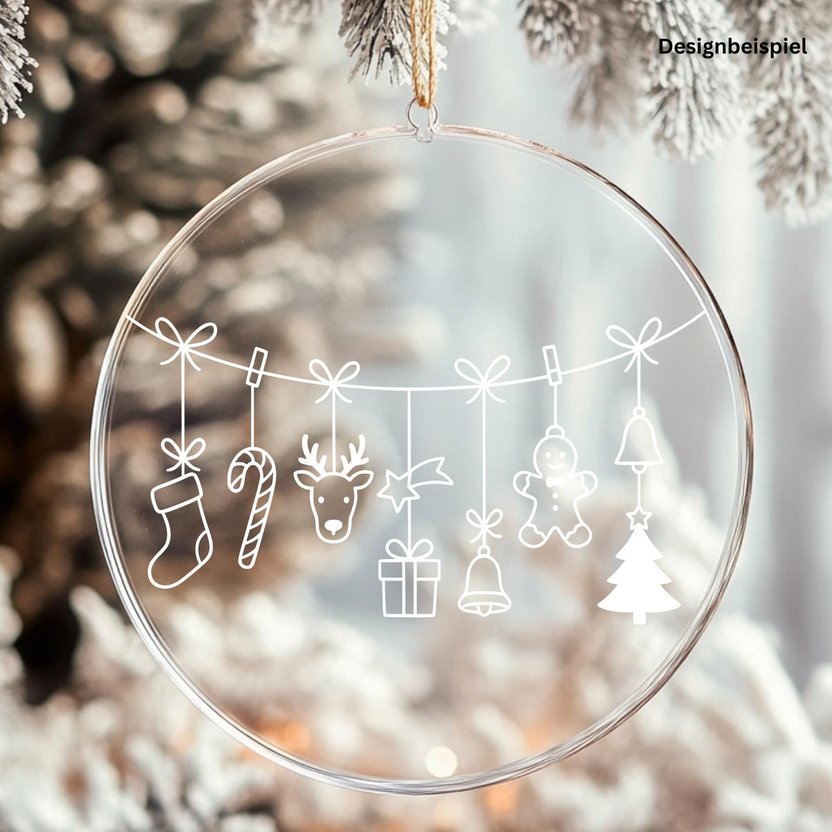Fensterbild Weihnachtsgirlande, Weihnachtliche Fensterdekoration, Advent Dekoration , Girlande, Schaufenster , XXL Deko, 2 Farben 2 Größen