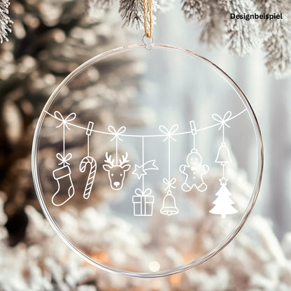 Fensterbild Weihnachtsgirlande, Weihnachtliche Fensterdekoration, Advent Dekoration , Girlande, Schaufenster , XXL Deko, 2 Farben 2 Größen