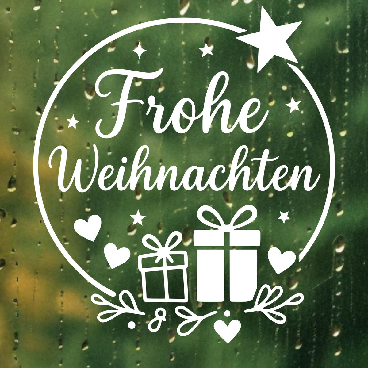Weihnachtsfensterbild Weihnachtskranz Sticker  | Vinyl Aufkleber | Weihnachtsdeko , DIY Deko Advent und Weihnachten, Fensteraufkleber Vinyl
