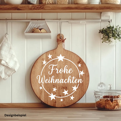 Weihnachtsfensterbild Weihnachtskranz Sterne  Vinyl Aufkleber | Weihnachtsdeko , DIY Deko Advent und Weihnachten, Fensteraufkleber Vinyl