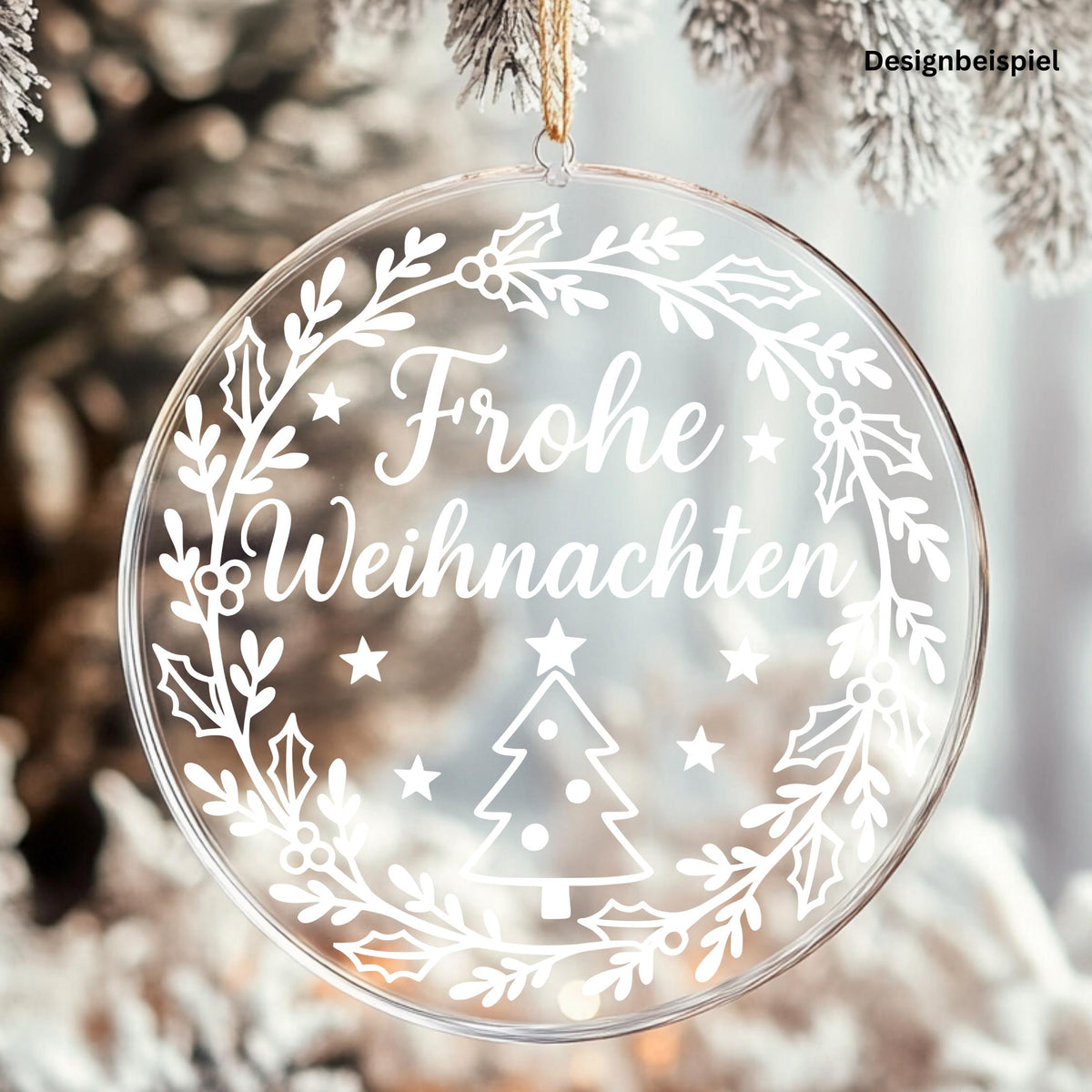 Weihnachtsfensterbild Frohe Weihnachten Mistelkranz Tanne Aufkleber | Weihnachtsdeko ,Deko Winter, Advent Weihnachtskranz ,Fensteraufkleber
