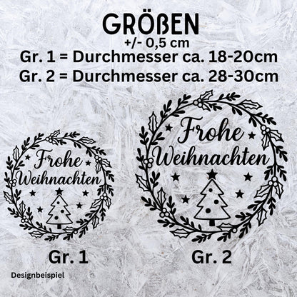 Weihnachtsfensterbild Frohe Weihnachten Mistelkranz Tanne Aufkleber | Weihnachtsdeko ,Deko Winter, Advent Weihnachtskranz ,Fensteraufkleber