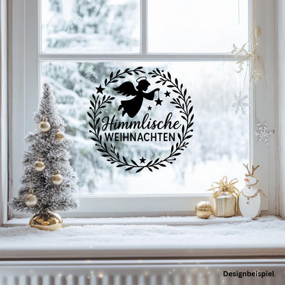 Weihnachtsfensterbild himmlische Weihnachten Engel Aufkleber | Weihnachtsdeko ,Deko Advent und Weihnachtskranz , Fensteraufkleber Sticker